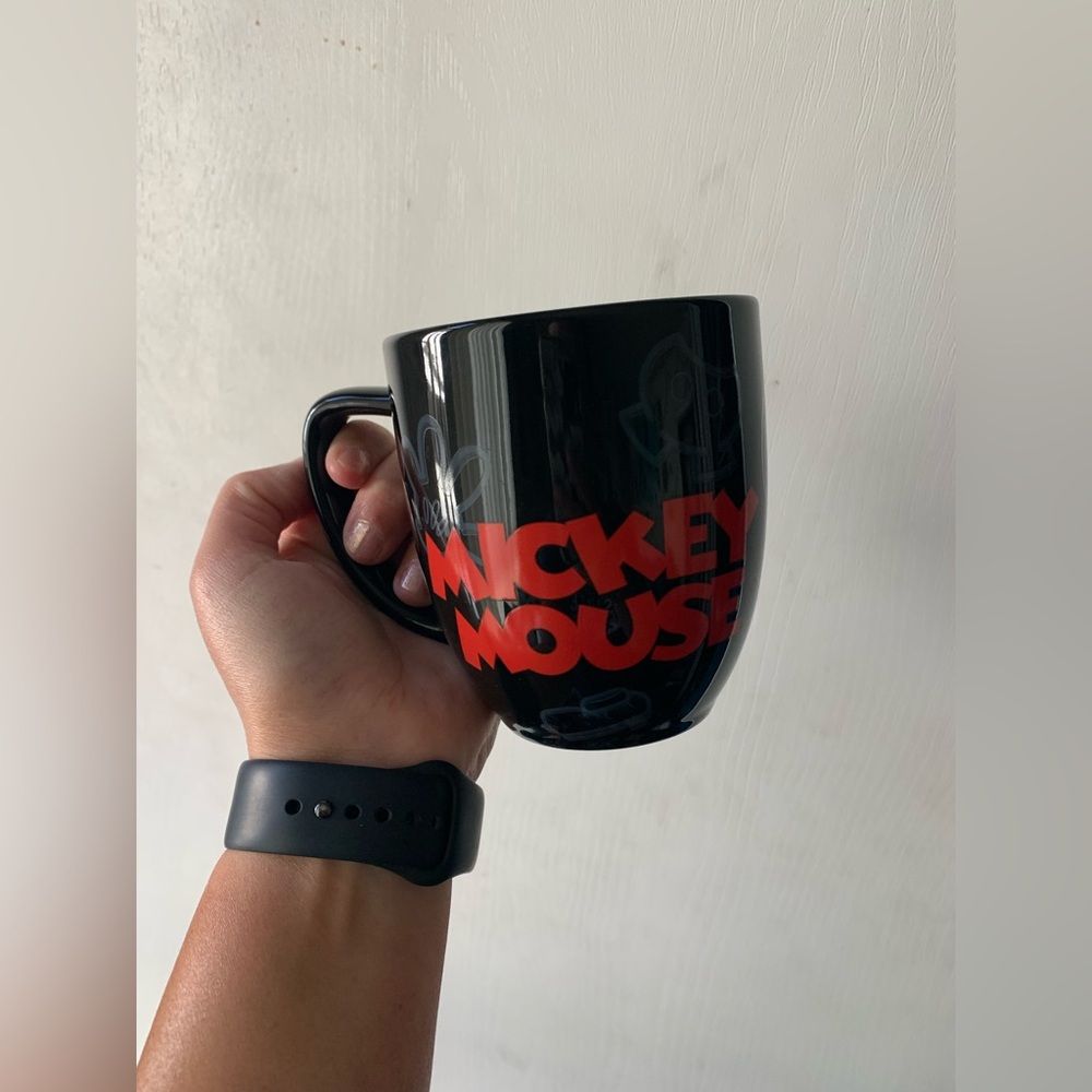 Disney Black and Red Mickey Mouse Ceramic Mug